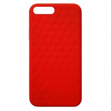 Capa para iPhone 7 e 8 Plus - Case Silicone Padrão Apple 3D Vermelha